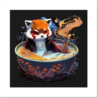 Red Panda Ramen Hot Spring Posters and Art